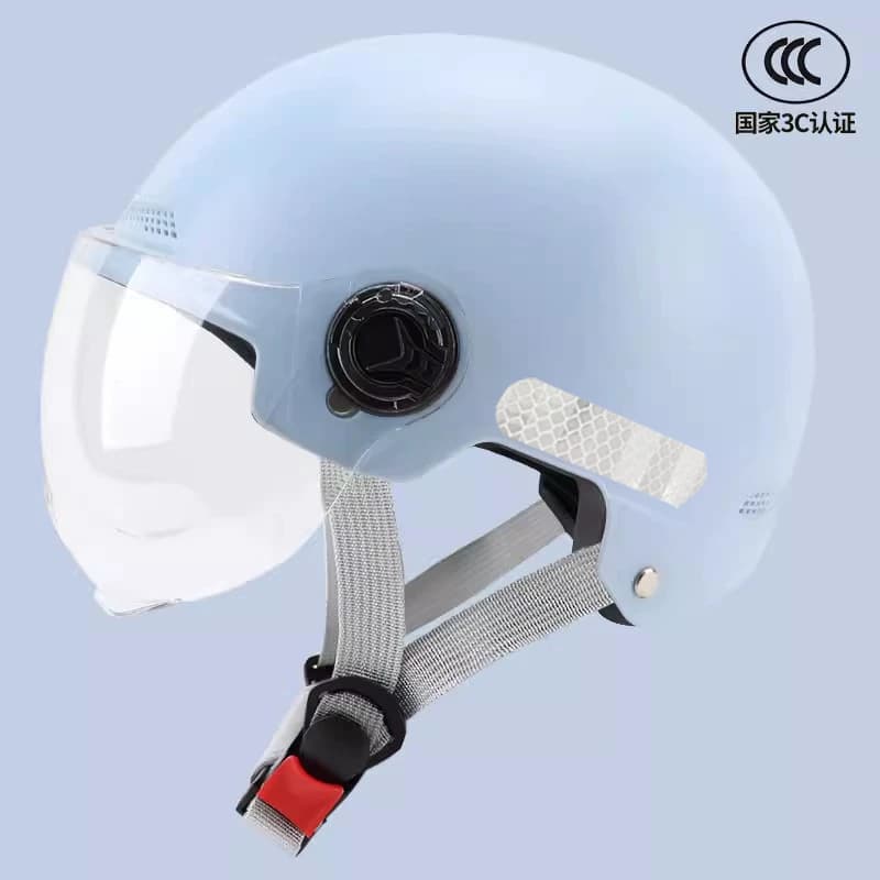 New national standard 3C certified electric vehicle helmet for women summer sun protection battery motorcycle half helmet men's four-season safety helmet 7