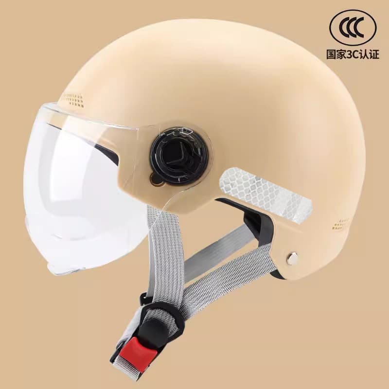 New national standard 3C certified electric vehicle helmet for women summer sun protection battery motorcycle half helmet men's four-season safety helmet 9