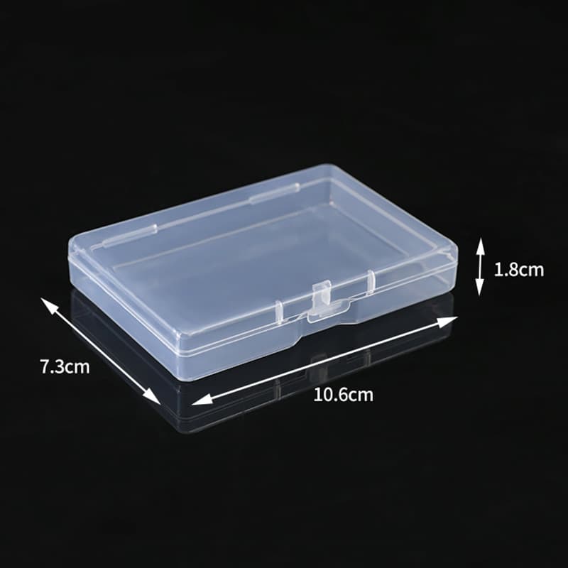 Rectangular pp transparent plastic business card box, playing cards, fishing gear, card box, spare parts, plastic packaging box, card box 7