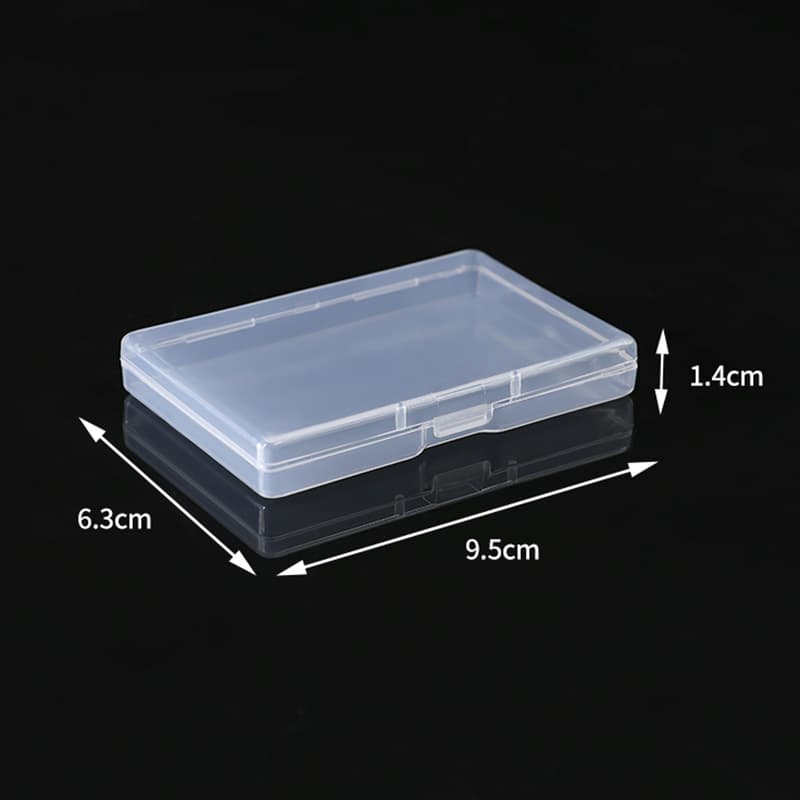 Rectangular pp transparent plastic business card box, playing cards, fishing gear, card box, spare parts, plastic packaging box, card box 8