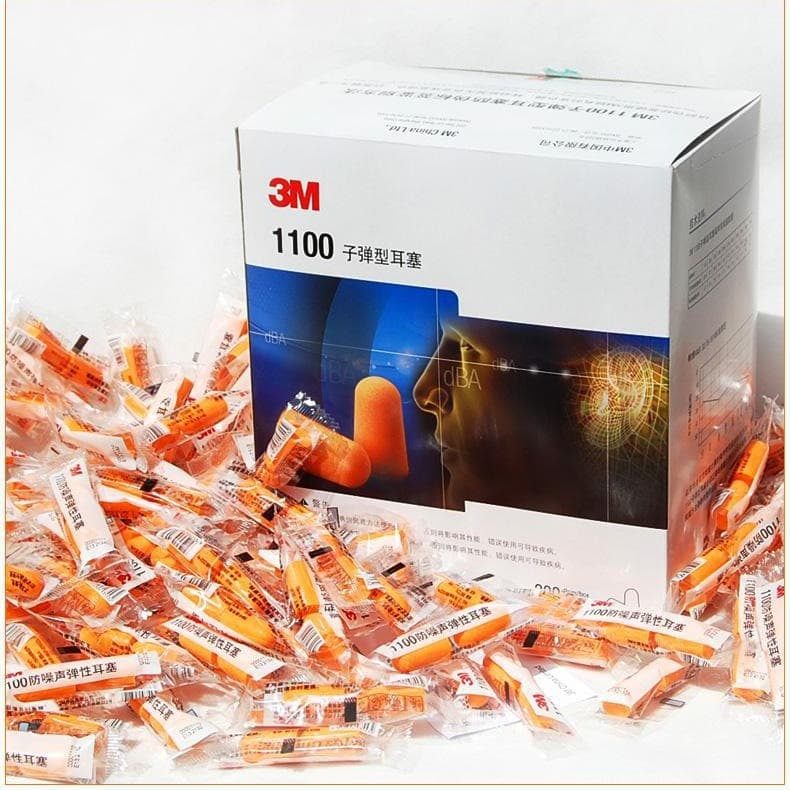 Earplugs 3M1100 soundproof earplugs 1110 wired anti-noise sleep work study foam noise reduction mute earplugs 5