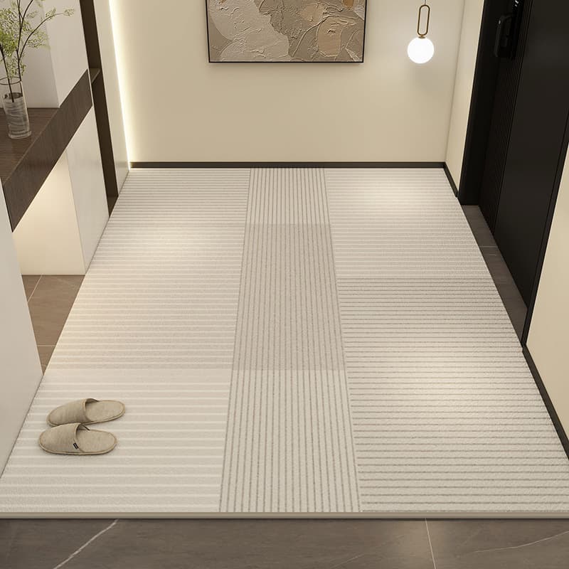 Floor mat entry door household PVC wash-free floor wipeable and stain-resistant entry door mat non-slip thickened carpet light luxury 1