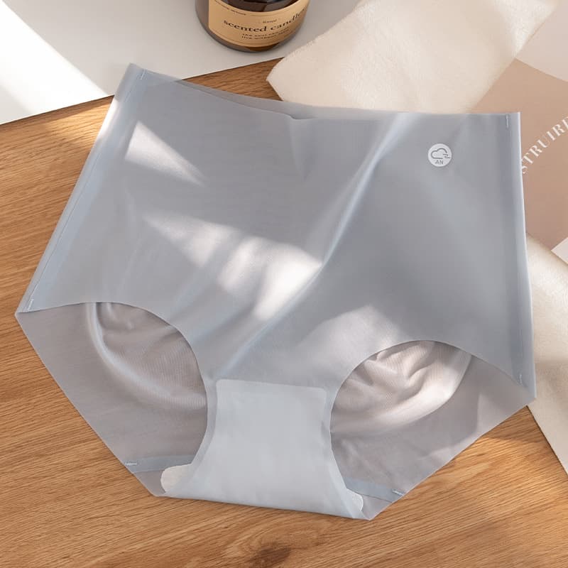 Seamless, hip-free underwear, high-waisted ice silk mask, peach butt yoga sports invisible ultra-thin women's underwear 9831 7
