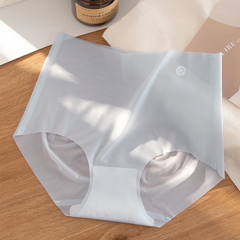 Seamless, hip-free underwear, high-waisted ice silk mask, peach butt yoga sports invisible ultra-thin women's underwear 9831 9