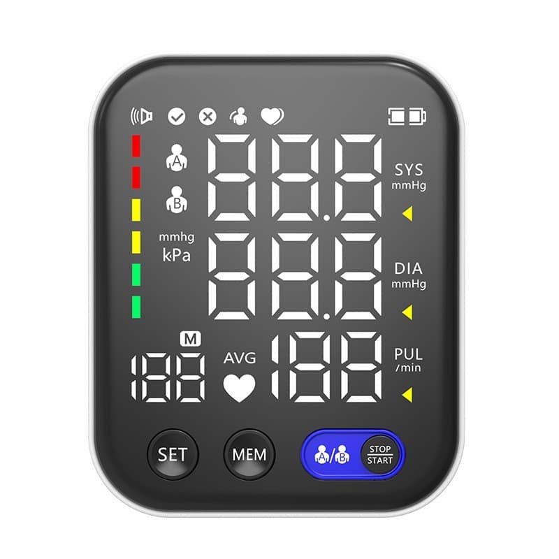 Cross-border export upper arm sphygmomanometer broadcasting LED screen household electronic measuring instrument intelligent voice broadcasting 3