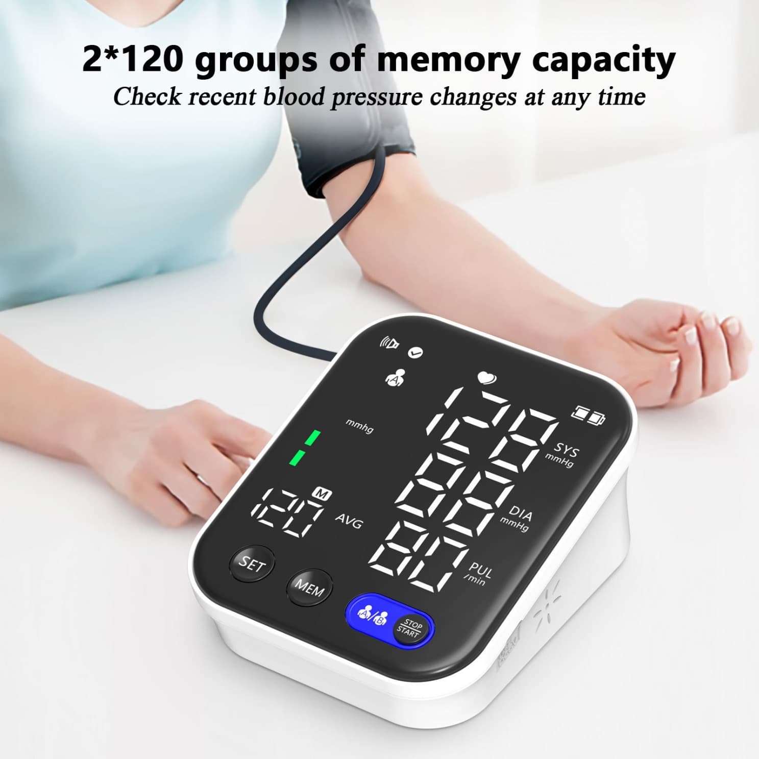 Cross-border export upper arm sphygmomanometer broadcasting LED screen household electronic measuring instrument intelligent voice broadcasting 1