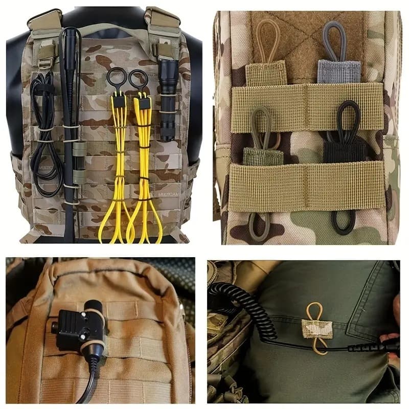 Outdoor tactical moll system backpack accessories vest accessories tactical buckle camouflage hole multi-purpose rope 3