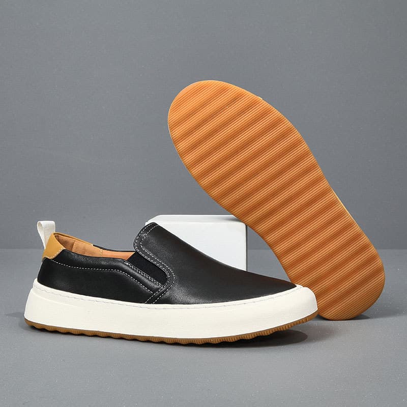 Men's Shoes 2025 New Men's Genuine Leather Casual Shoes Breathable Loafers Slip-on Loafers Breathable and Comfortable 5