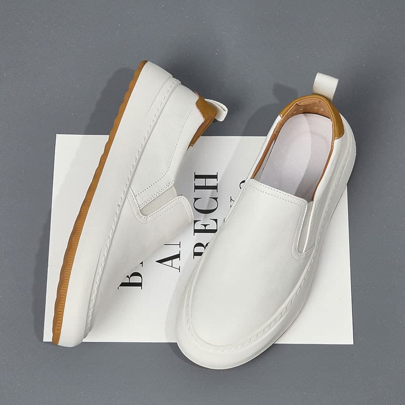 Men's Shoes 2025 New Men's Genuine Leather Casual Shoes Breathable Loafers Slip-on Loafers Breathable and Comfortable 7