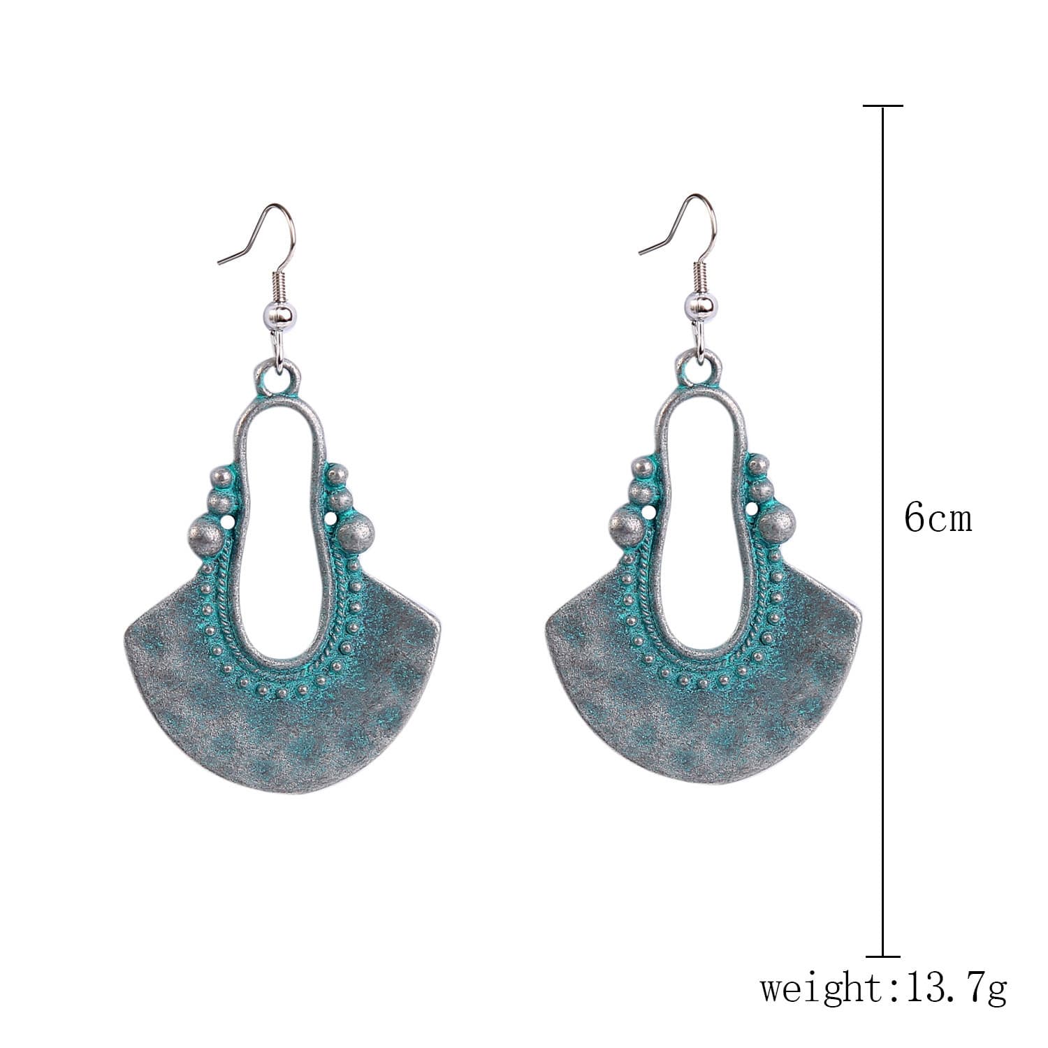 Cross-border Amazon European and American hot-selling bohemian turquoise earrings retro ethnic style earrings set wholesale 9