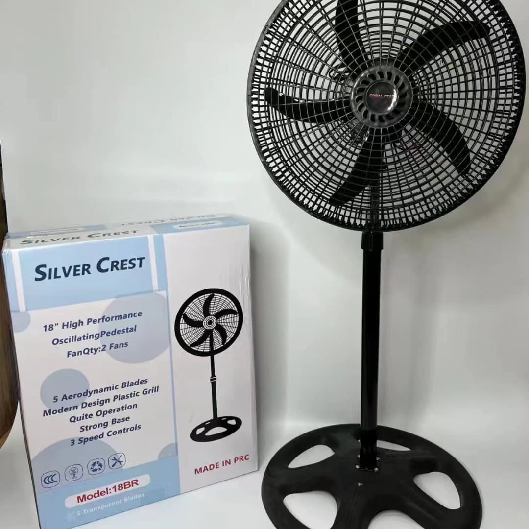 Foreign trade export European standard Silver Crest 18-inch industrial floor fan household foreign trade shaking head industrial electric fan 3