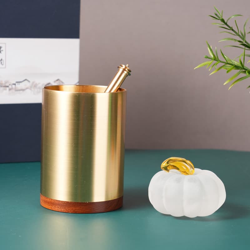 New office gift set brass pen holder signature pen corporate cultural and creative cultural promotion souvenir study set 4