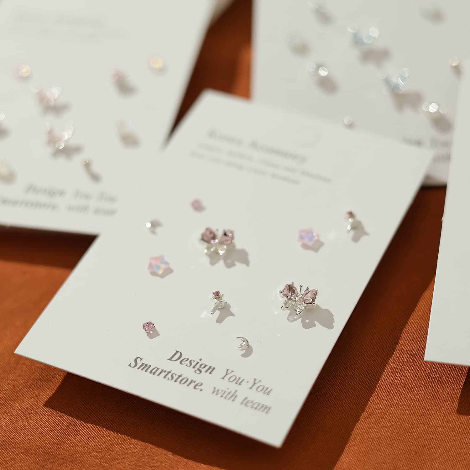 Sweet cool ins forest style small fresh cute sweet little butterfly earrings elegant small temperament simple versatile earrings 3