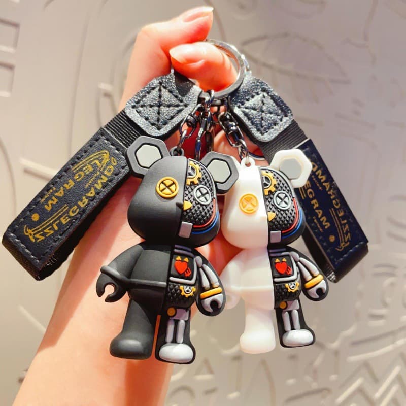 Cross-border popular cartoon mechanical bear keychain mechanical bear doll trendy bag pendant pendant gift wholesale 1