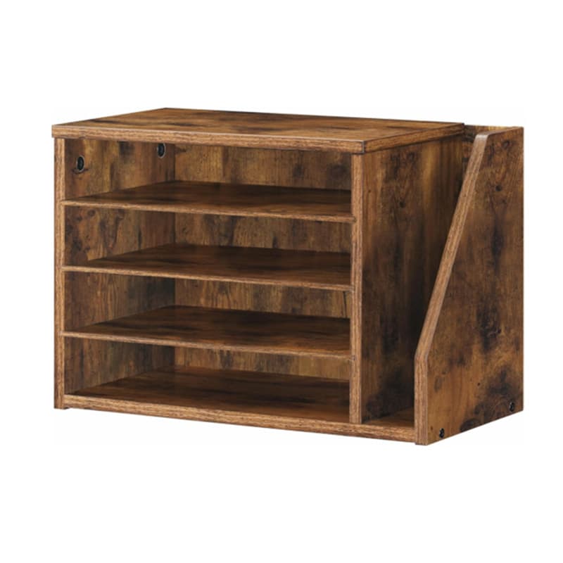 Wooden Mail Rack Envelope Bill Organizer Desk Ornaments File Sorter Adjustable Solid Wood Document Rack 6