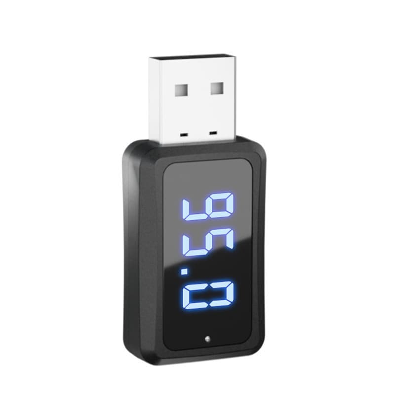 Cross-border new car Bluetooth 5.3 receiver FM transmitter audio adapter wireless Bluetooth receiver LED 5