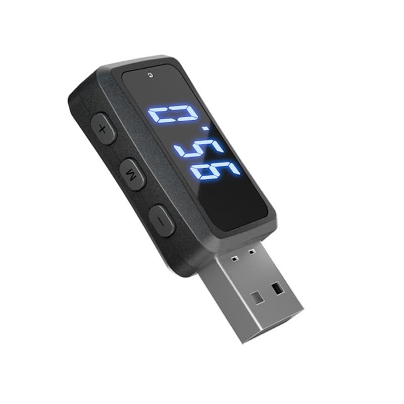 Cross-border new car Bluetooth 5.3 receiver FM transmitter audio adapter wireless Bluetooth receiver LED 6