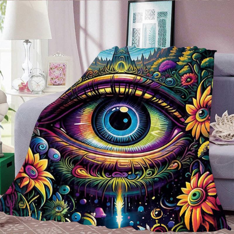 Cross-border flannel blanket customized thick square digital printed nap air conditioner cover blanket minimum order one piece 10