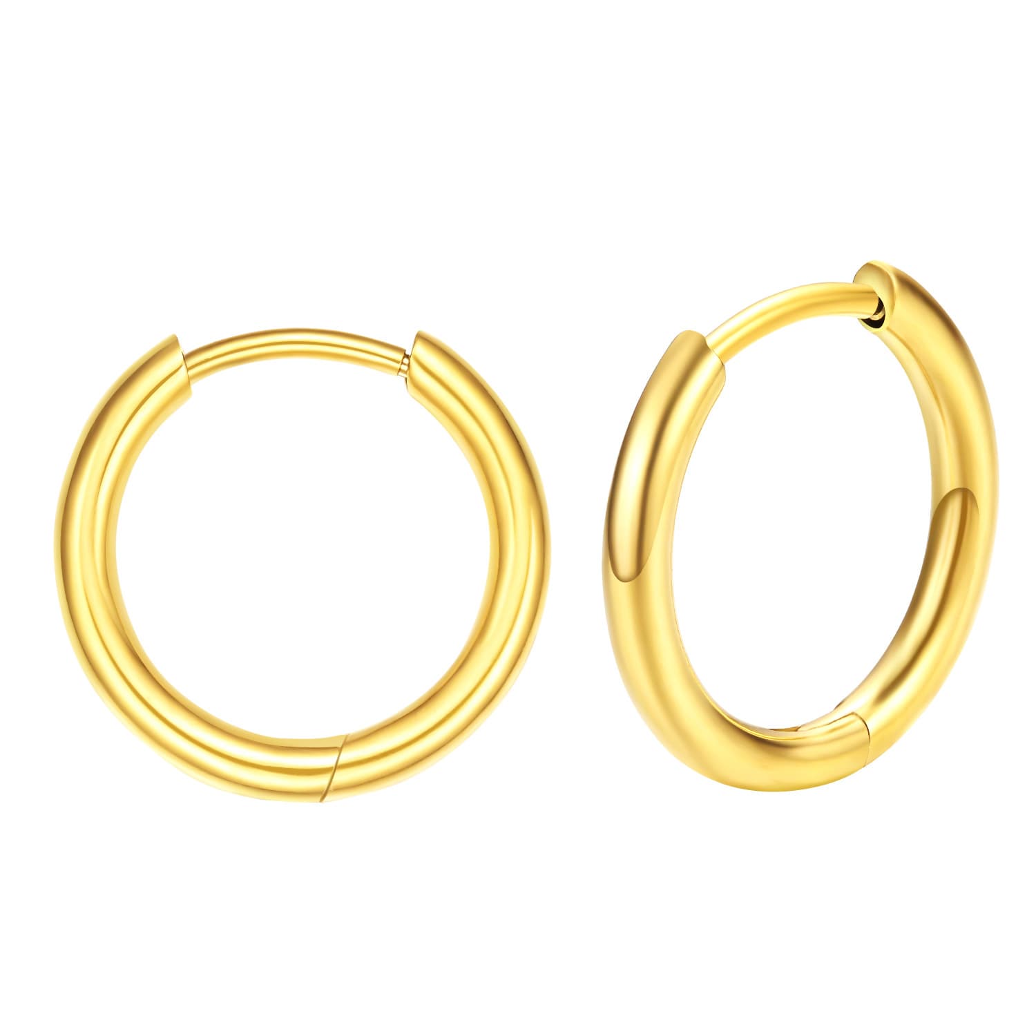 Stainless steel earrings, zircon earrings, hoop-shaped gold versatile round coils, micro-embellished earrings, earrings with stones, cross-border hot sale 9