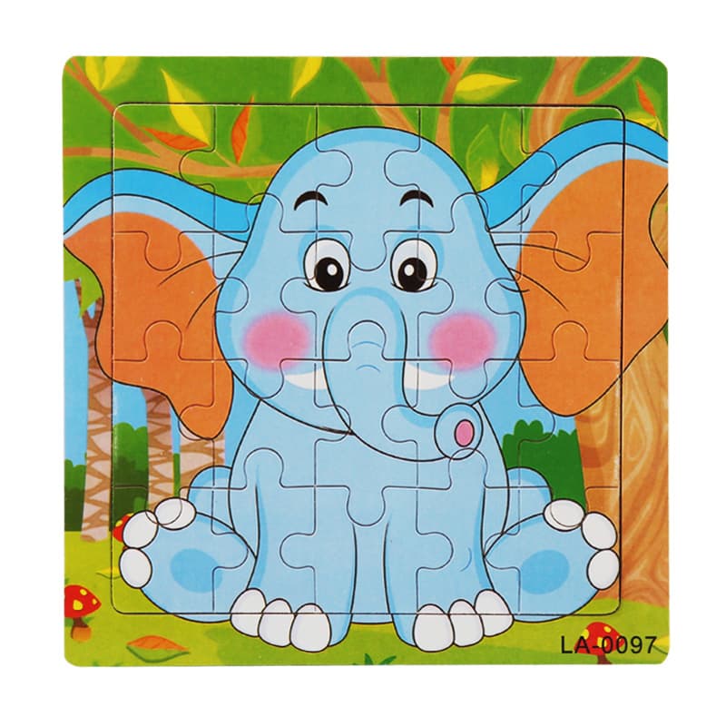 20 pieces wooden cartoon animal plane puzzle kindergarten baby boy girl early education educational building block toys 8