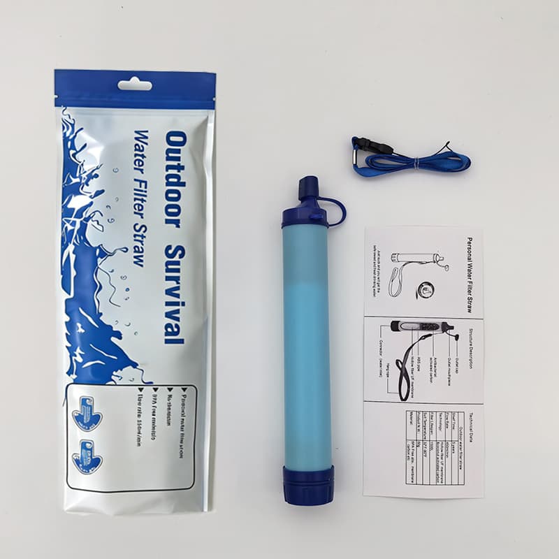 Outdoor water purifier, drinking water purification, outdoor survival, portable direct drinking straw filter, emergency survival outdoor tool 8
