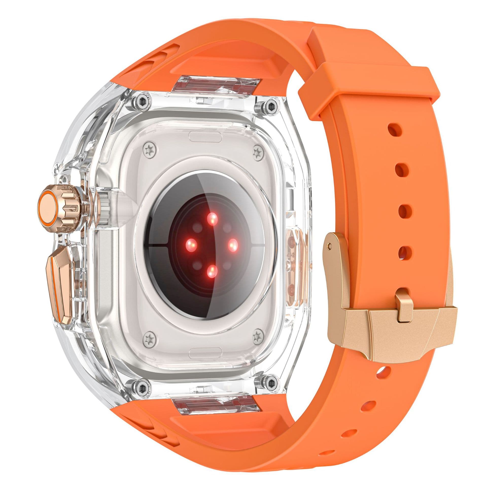 Suitable for Apple Watch 56789 generation Lambo modified Richard style transparent case strap Apple watch strap 4