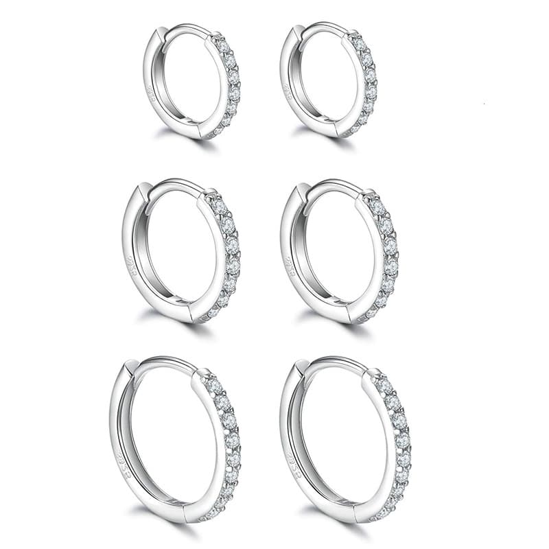 Huggie cartilage earring set personalized round 14k gold ear buckle earrings for women Europe and America Amazon 8/10/12 6