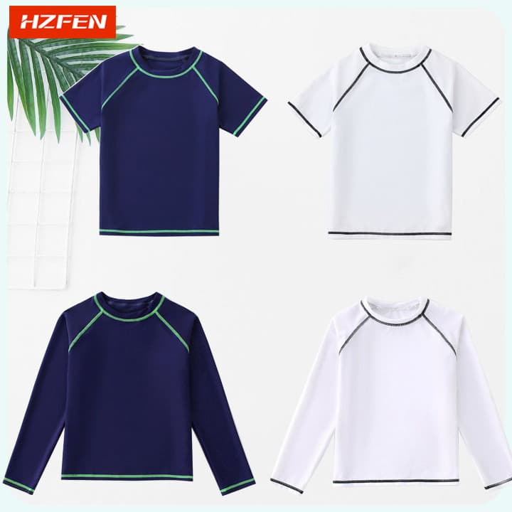 UPF50+ children's swimsuit boy sun protection children's boy swimsuit split quick-drying one-piece top solid color swimsuit 2