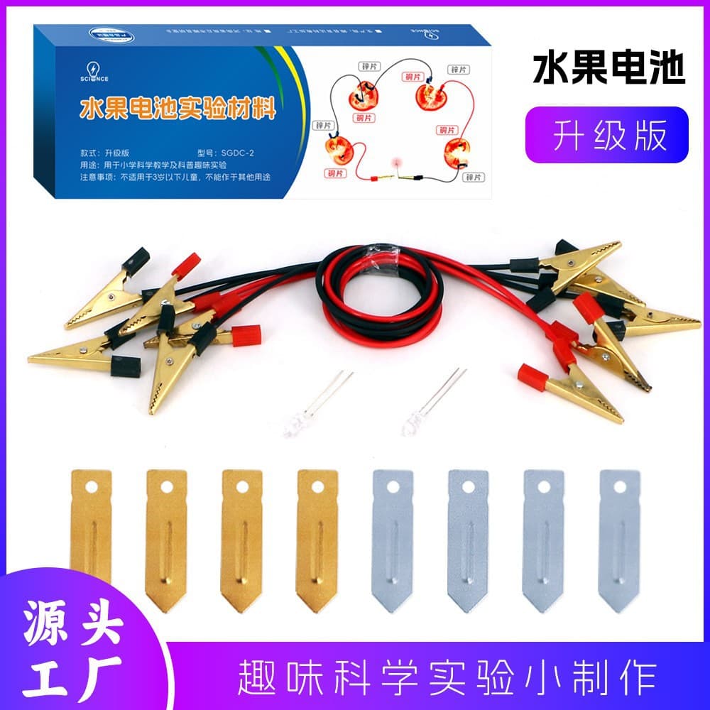 Fruit power generation primary battery experiment set salt water cola battery small production of physical science materials for primary and secondary school students 9