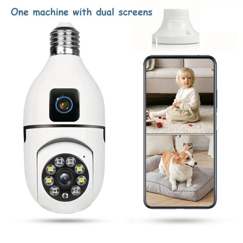 Foreign trade WIFI surveillance camera HD day and night full color wireless lamp head home 1080P night vision V380 4
