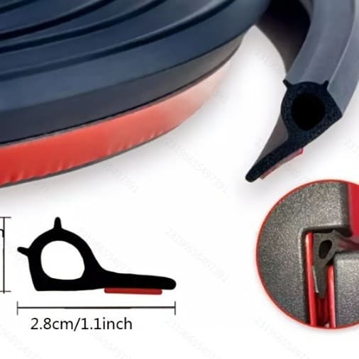Large D small D car seal strip door frame P type Z type sound insulation strip special whole car waterproof door seam car truck 4
