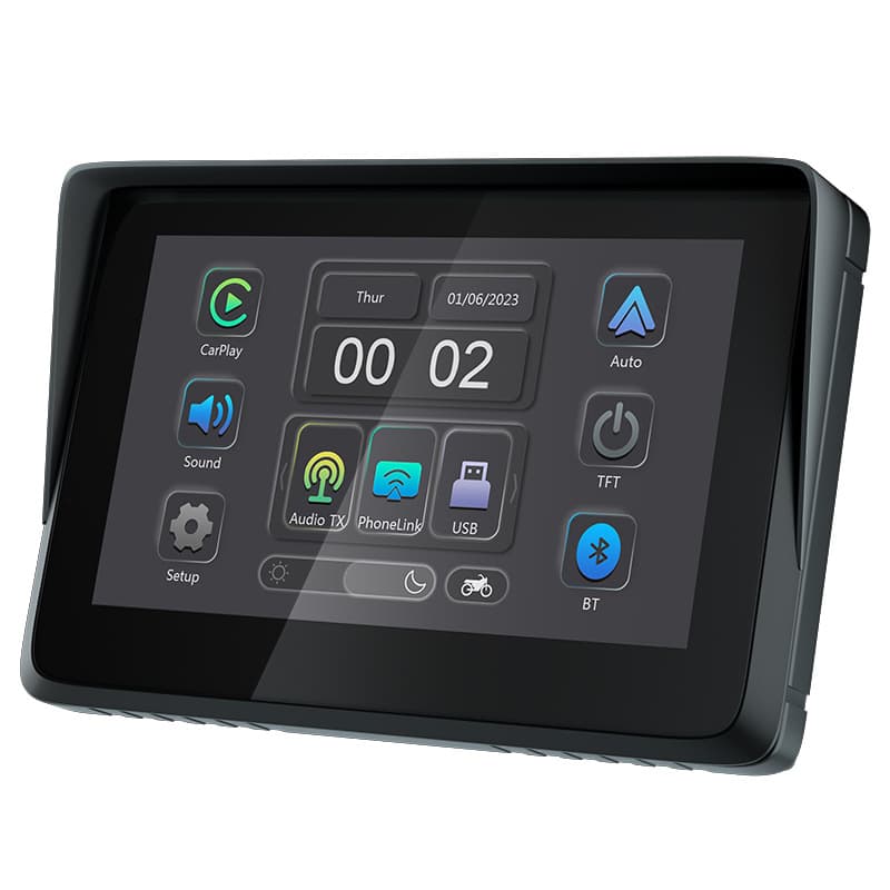 Hot selling 5 inch motorcycle navigation dual bluetooth smart motorcycle carplay waterproof touch screen portable navigator 6