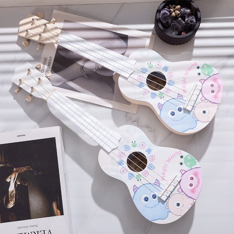 Ukulele beginner male and female students good-looking entry-level instrument self-taught small guitar cute little monster ins style 3