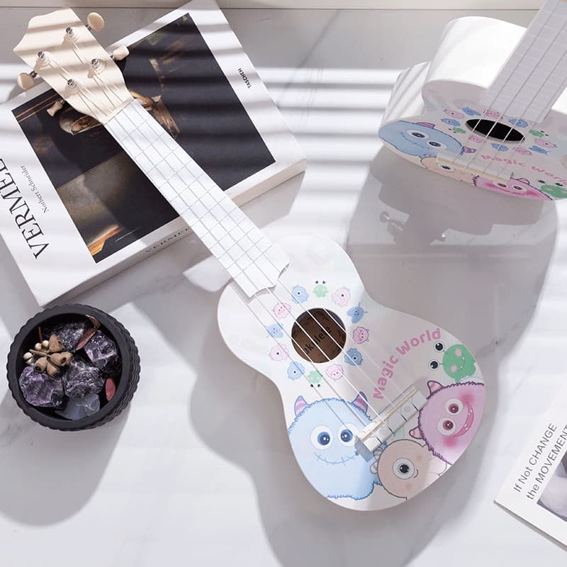 Ukulele beginner male and female students good-looking entry-level instrument self-taught small guitar cute little monster ins style 5