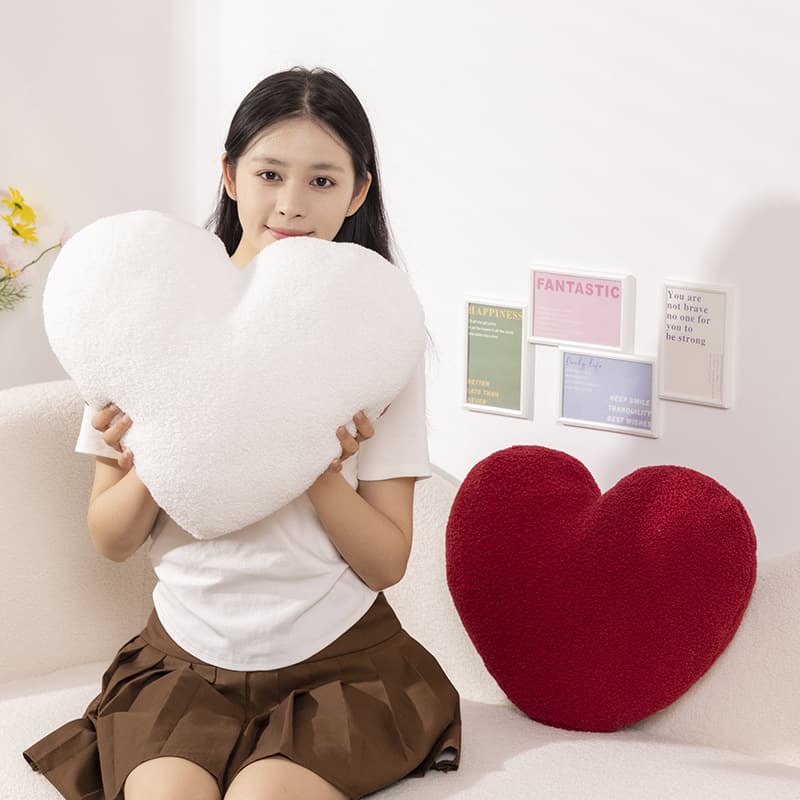 Ins style heart-shaped wedding pillow, love plush toy, girl's bed, living room, sofa cushion, Valentine's Day gift 2
