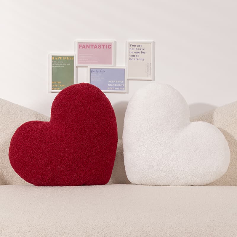 Ins style heart-shaped wedding pillow, love plush toy, girl's bed, living room, sofa cushion, Valentine's Day gift 3