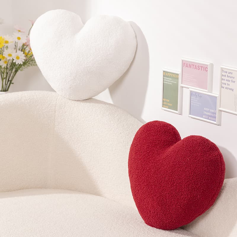 Ins style heart-shaped wedding pillow, love plush toy, girl's bed, living room, sofa cushion, Valentine's Day gift 4