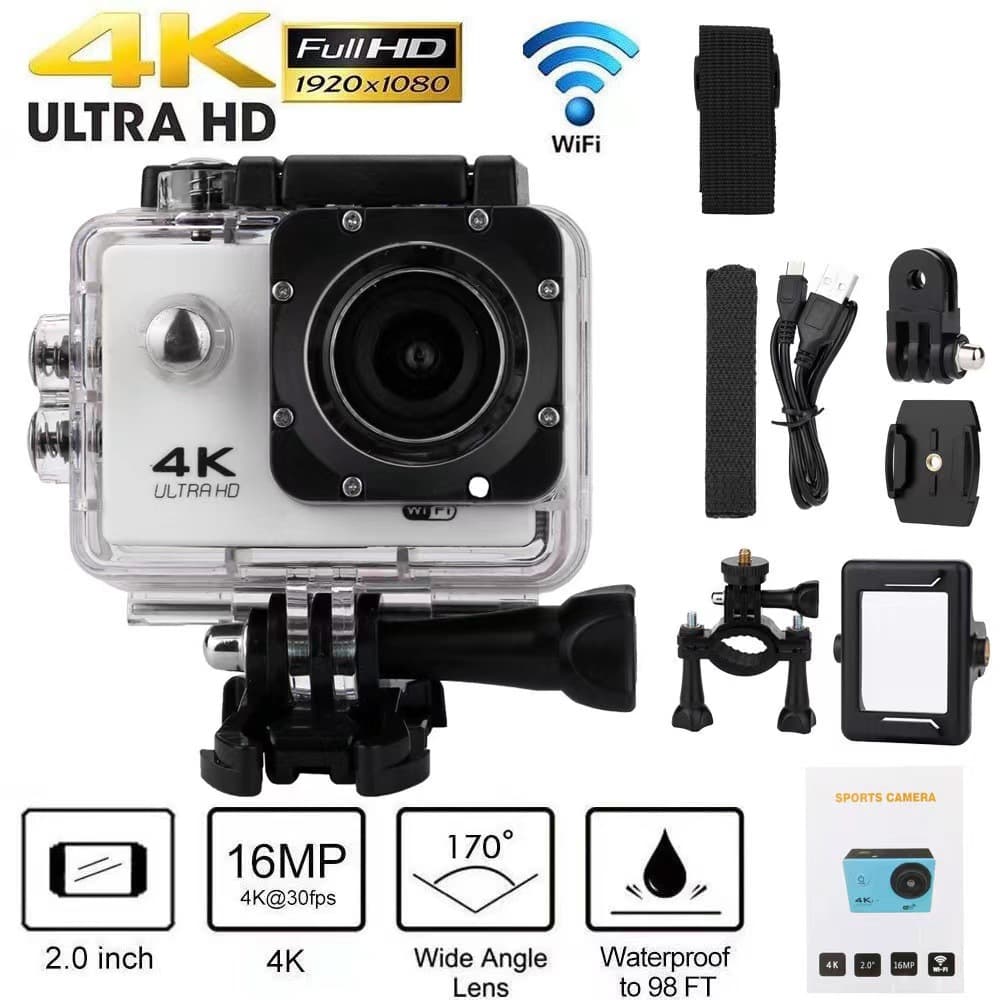 Cross-border hot selling 4K sports camera HD underwater outdoor riding camera digital sports WIFI waterproof camera 4