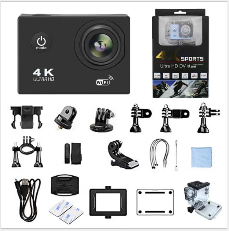 Cross-border hot selling 4K sports camera HD underwater outdoor riding camera digital sports WIFI waterproof camera 5