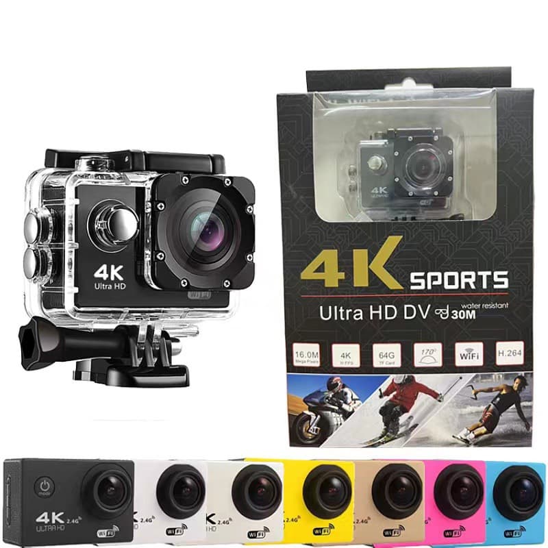 Cross-border hot selling 4K sports camera HD underwater outdoor riding camera digital sports WIFI waterproof camera 6