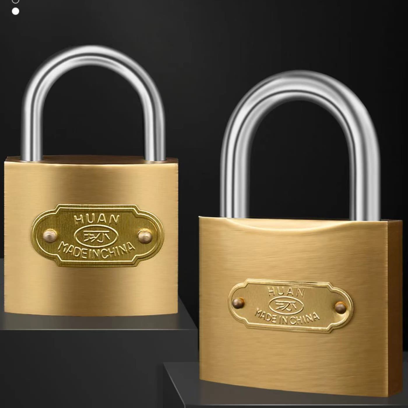 Imitation copper padlock iron padlock lock small lock student dormitory household universal lock wholesale cabinet door 4
