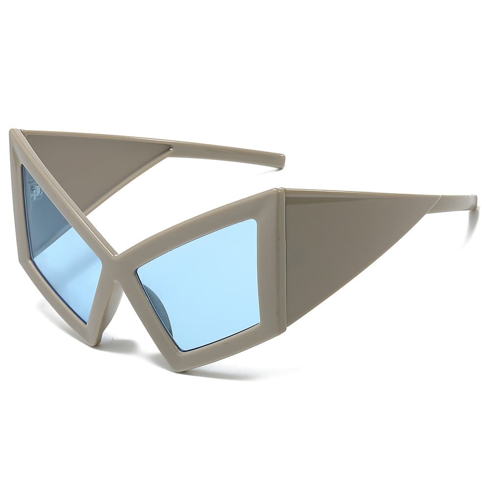 Cross-border personality large-frame cat-eye sunglasses European and American personality likes hip-hop internet celebrity beach party sunglasses 9
