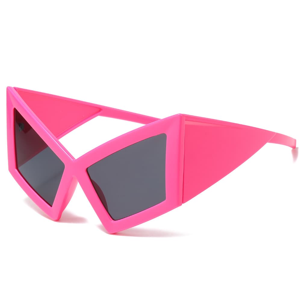 Cross-border personality large-frame cat-eye sunglasses European and American personality likes hip-hop internet celebrity beach party sunglasses 10