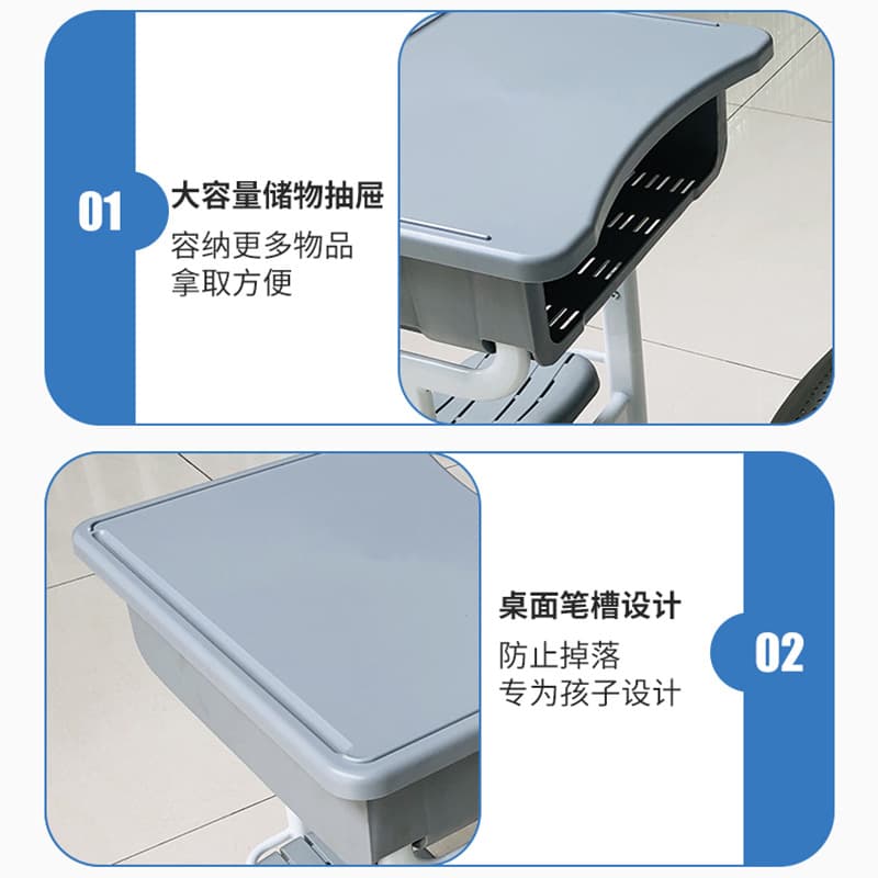 School lunch break desks and chairs for primary and secondary school students, nap beds, folding chairs, children's study desks and chairs, adjustable and foldable 5