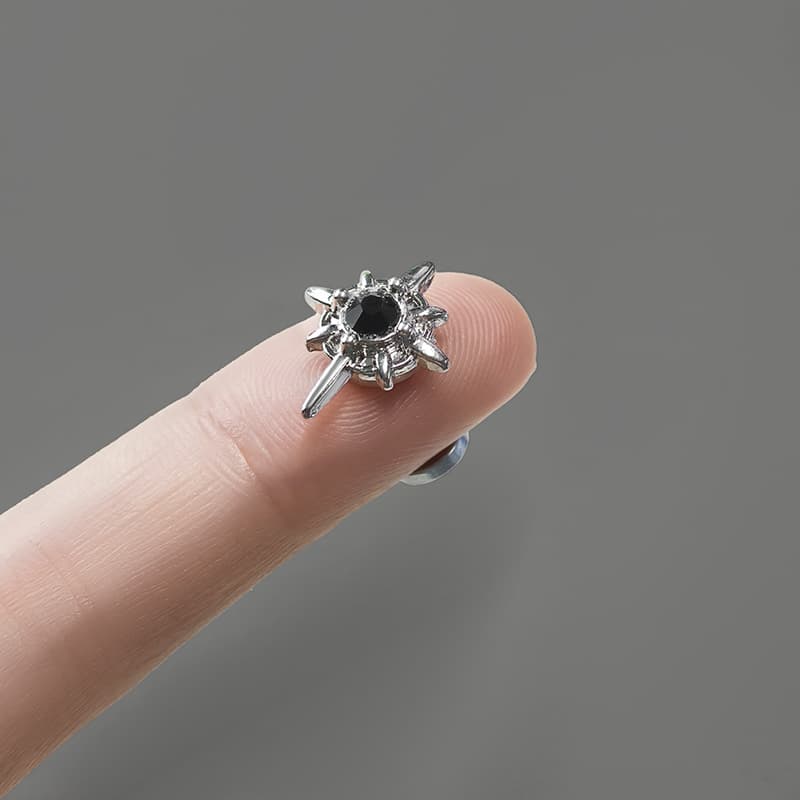 Starburst earrings trendy high street versatile ins simple niche magnetic ear clip earrings men and women jewelry wholesale 3