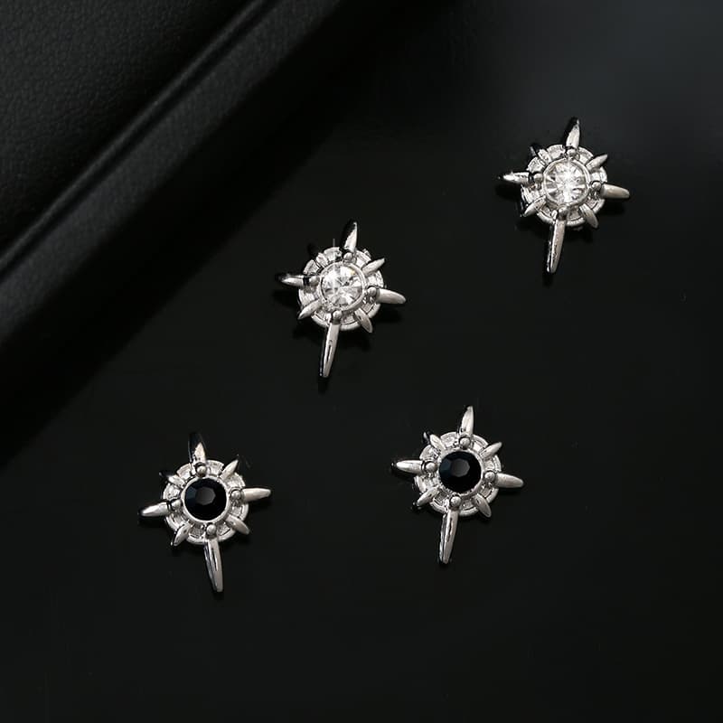 Starburst earrings trendy high street versatile ins simple niche magnetic ear clip earrings men and women jewelry wholesale 5
