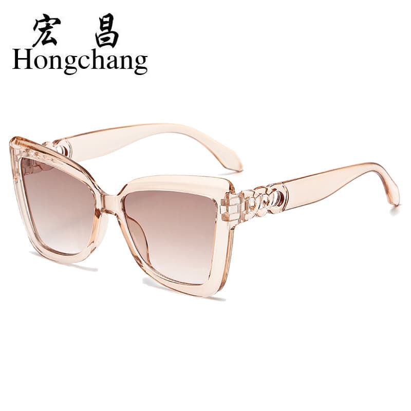 Cat Eye Sunglasses Chain Irregular 2024 New Anti-UV Sunglasses Ins Retro Sunglasses Photo 3