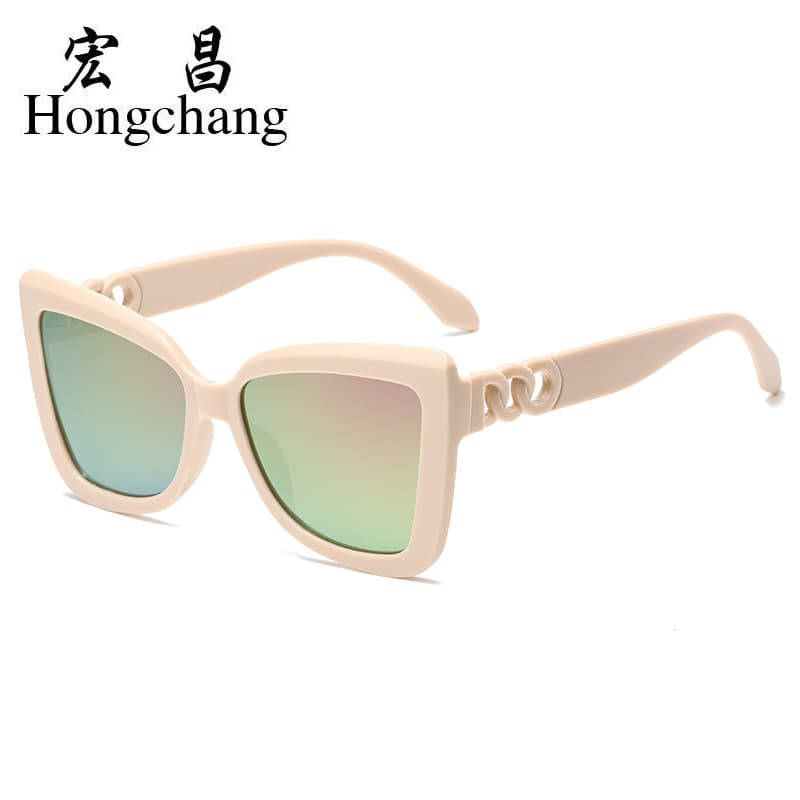 Cat Eye Sunglasses Chain Irregular 2024 New Anti-UV Sunglasses Ins Retro Sunglasses Photo 9