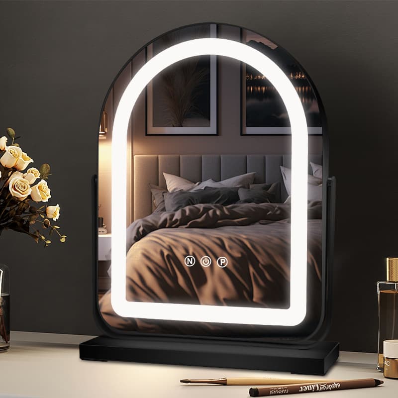 Cosmetic mirror LED light desktop light mirror smart desktop makeup table bedroom home mirror LED dressing table light 8