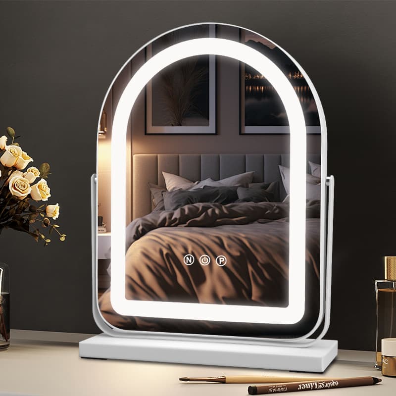 Cosmetic mirror LED light desktop light mirror smart desktop makeup table bedroom home mirror LED dressing table light 1